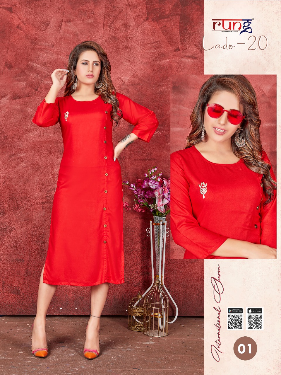 Rung Lado  Vol 20  Casual Wear  Kurti Wholesaler In Surat