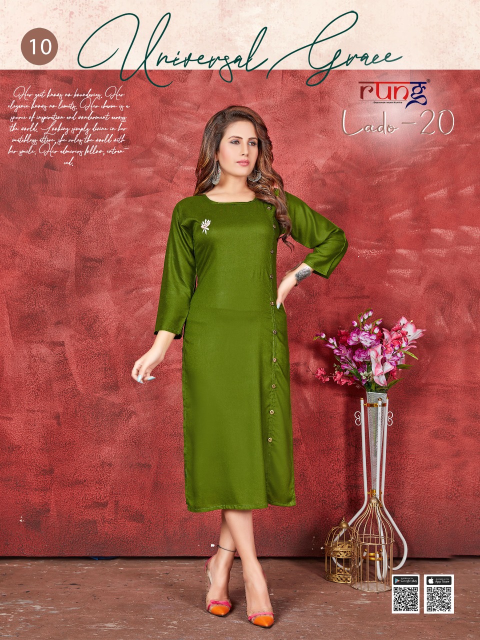 Rung Lado  Vol 20  Casual Wear  Kurti Wholesaler In Surat