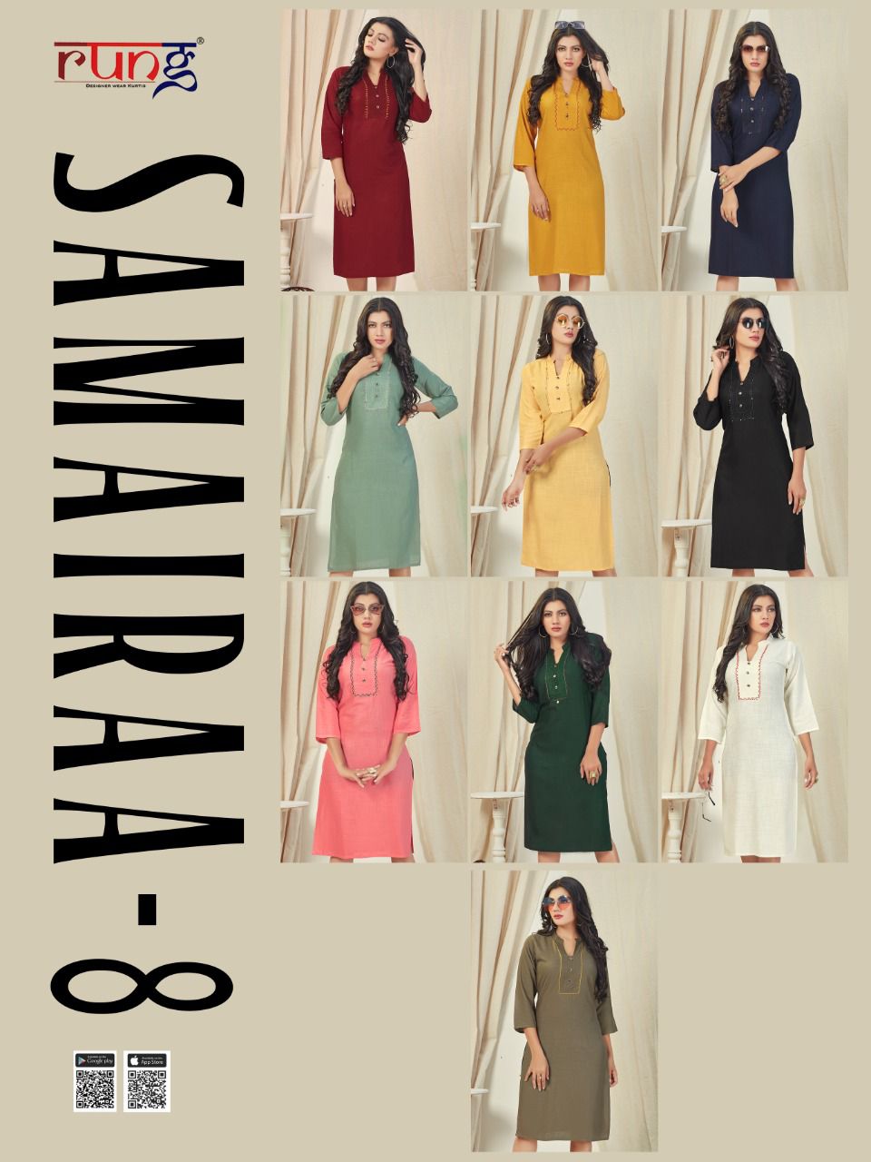 Rung Samairaa Vol  8 Fancy   Casual Wear  Designer Kurti Catalog