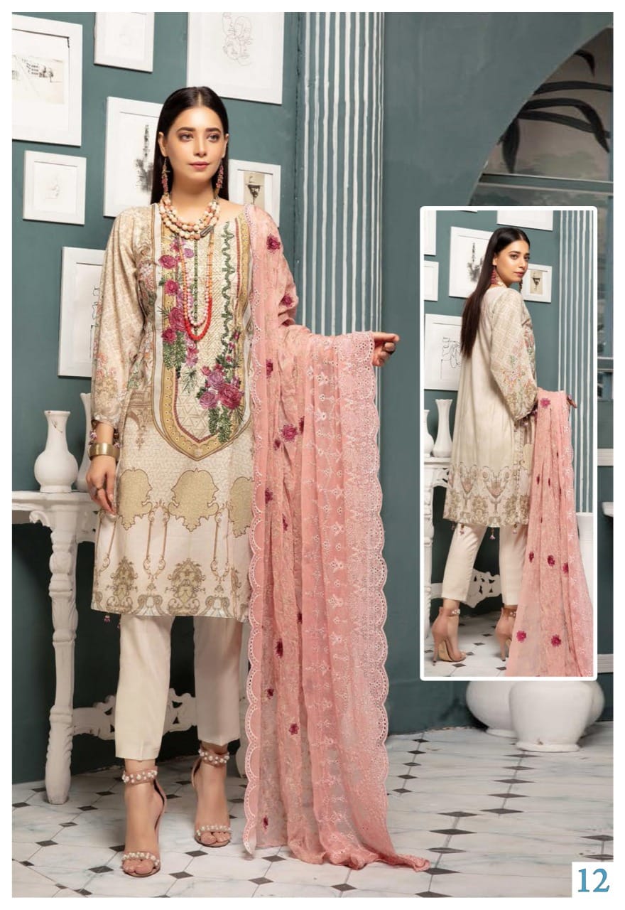 Sana Safinaz Luxury Lawn Collection Vol 11 Cotton Dress Material Catalog