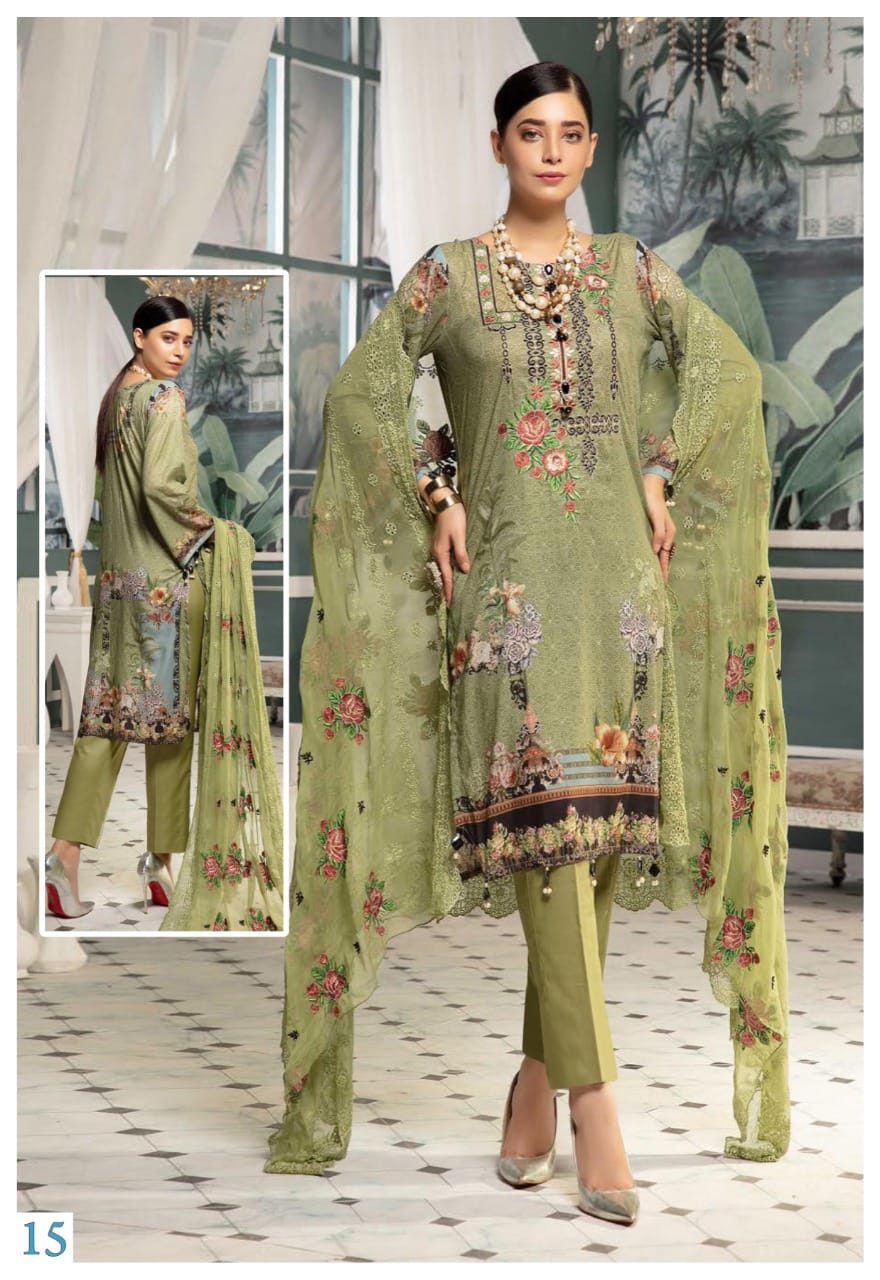 Sana Safinaz Luxury Lawn Collection Vol 11 Cotton Dress Material Catalog