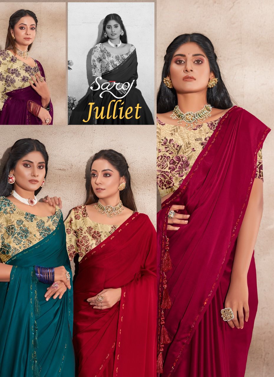 Saroj Julliet Casual Wear Georgette Saree Catalog