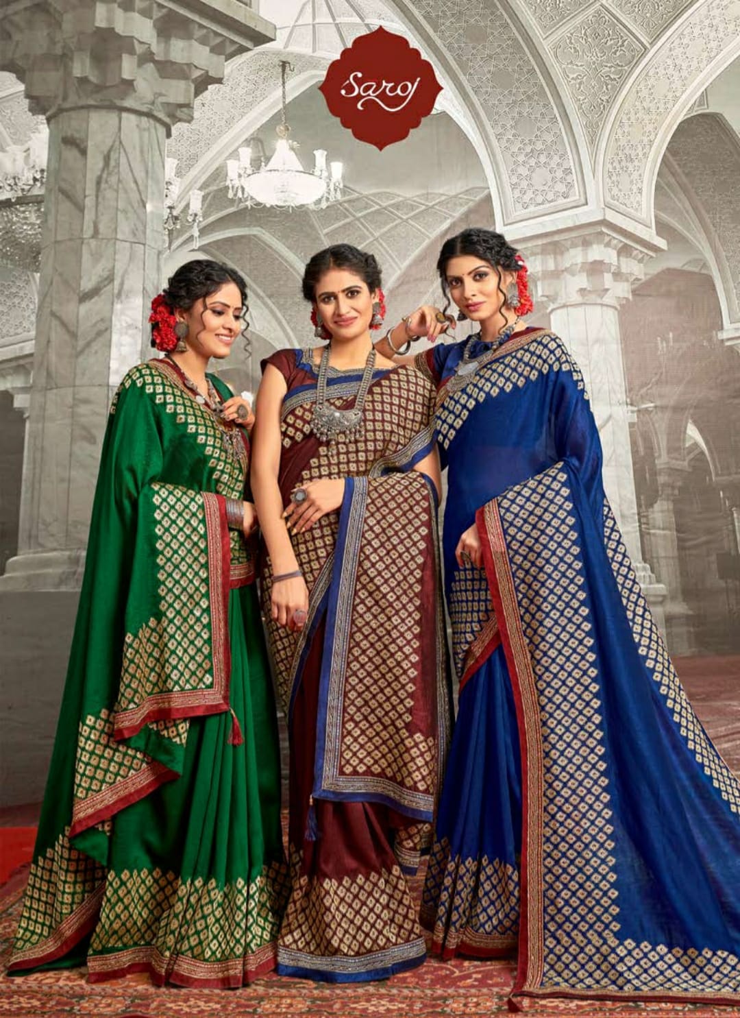 Saroj  Madhurima Silk Embroidery Designer Sarees Catalog