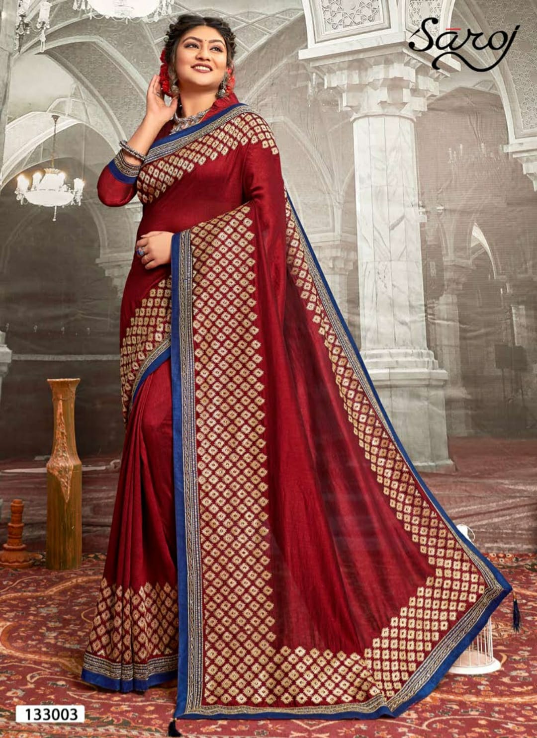 Saroj  Madhurima Silk Embroidery Designer Sarees Catalog