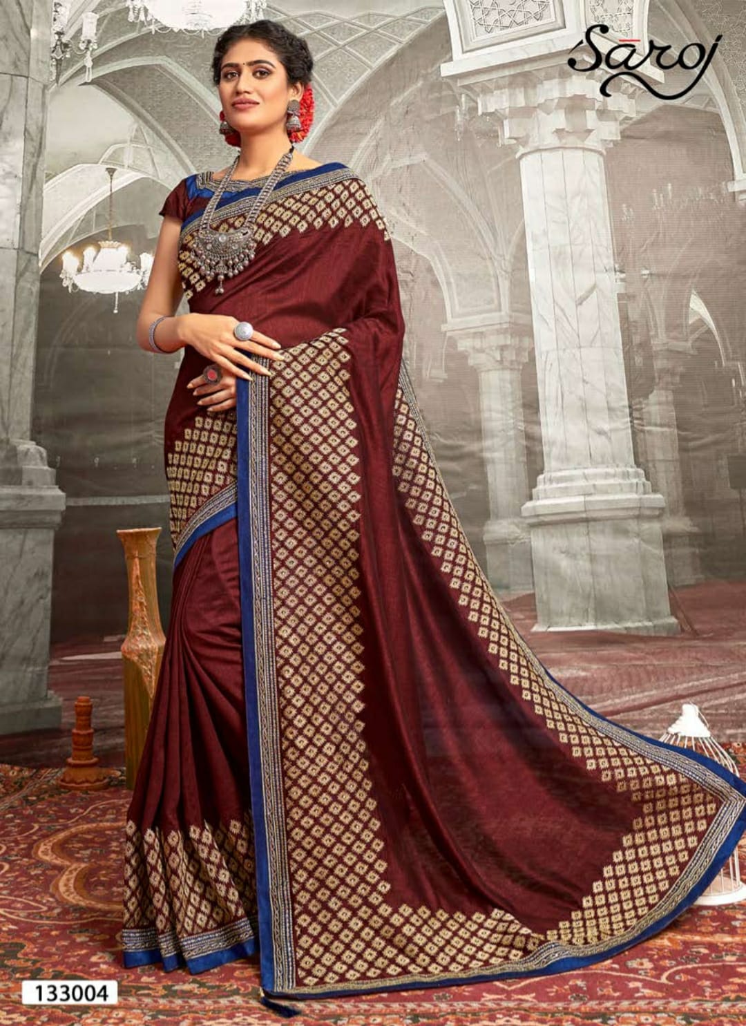 Saroj  Madhurima Silk Embroidery Designer Sarees Catalog