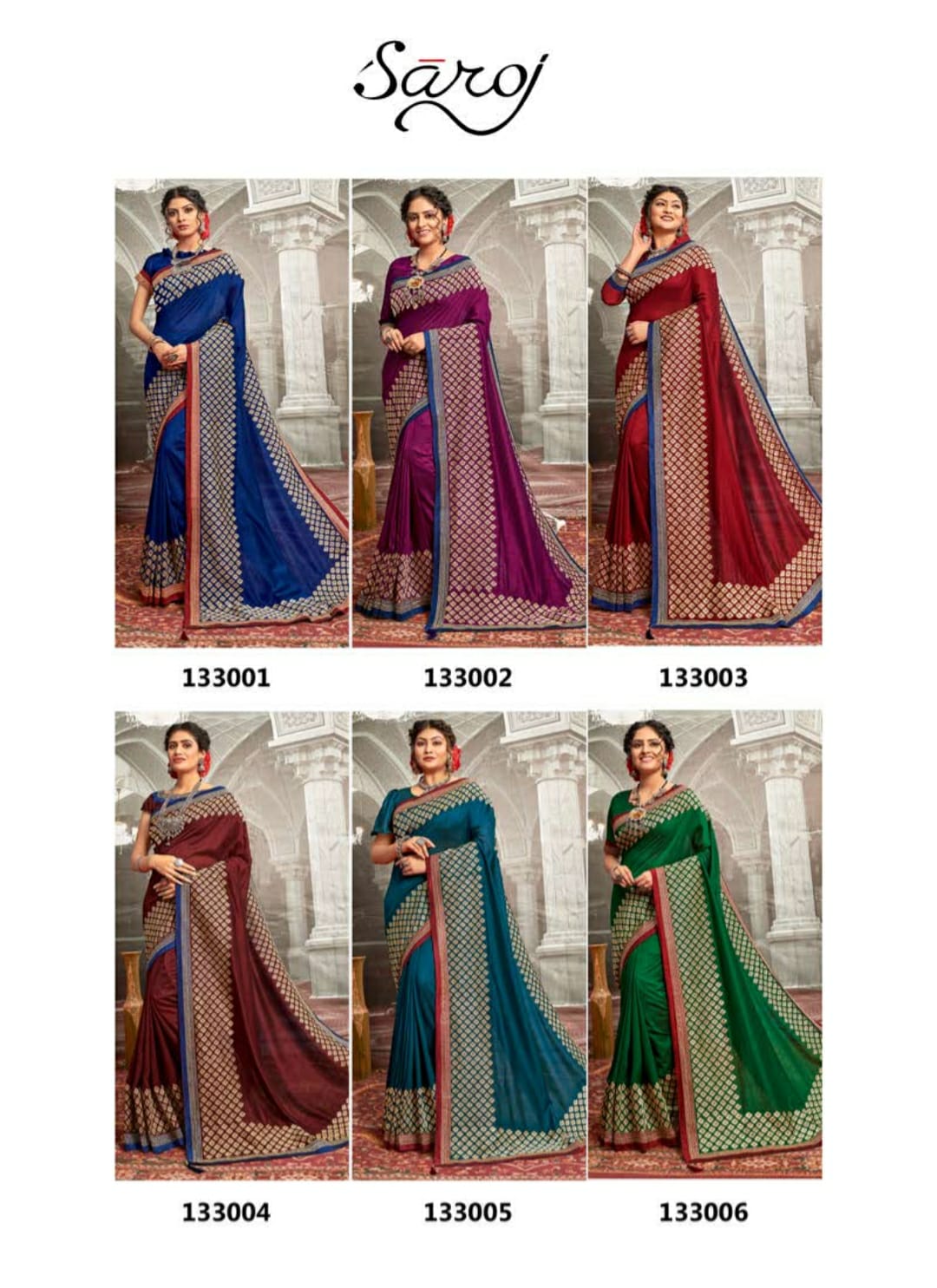 Saroj  Madhurima Silk Embroidery Designer Sarees Catalog
