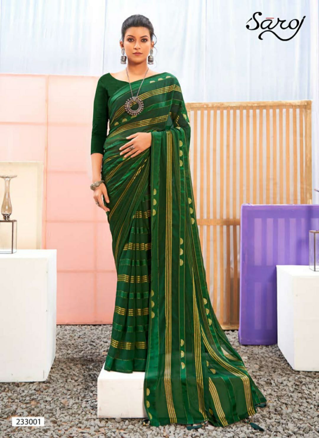 Saroj Marina Casual Wear Weightless Georgette Saree Catalog
