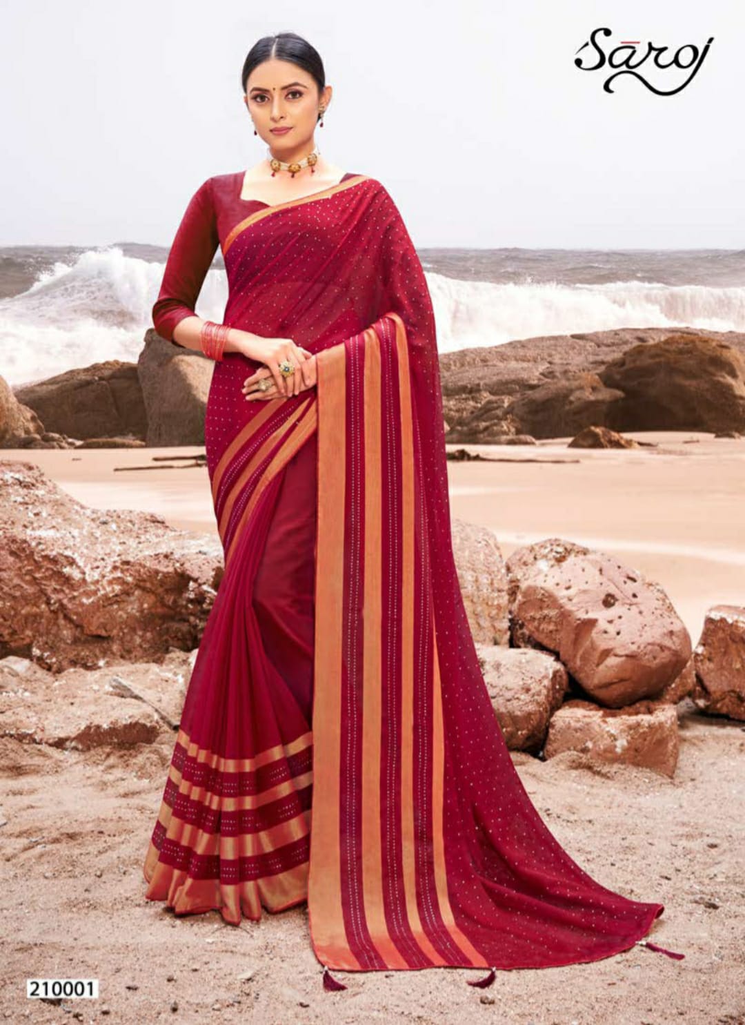 Saroj Monika Festive Wear Georgette Saree  Buy Indian Georgette Saree