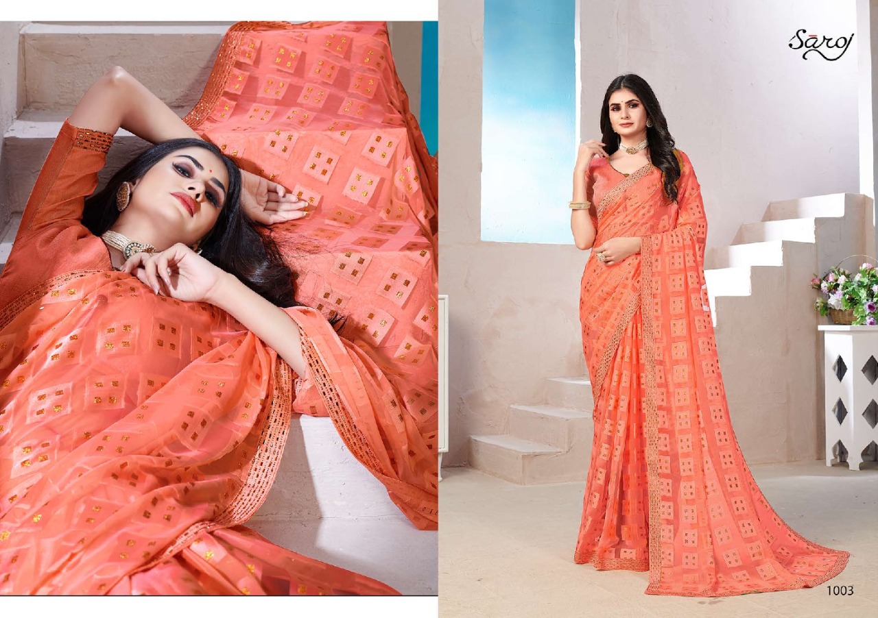Saroj Prime Rose Casual Wear Georgette Wear Saree Collection