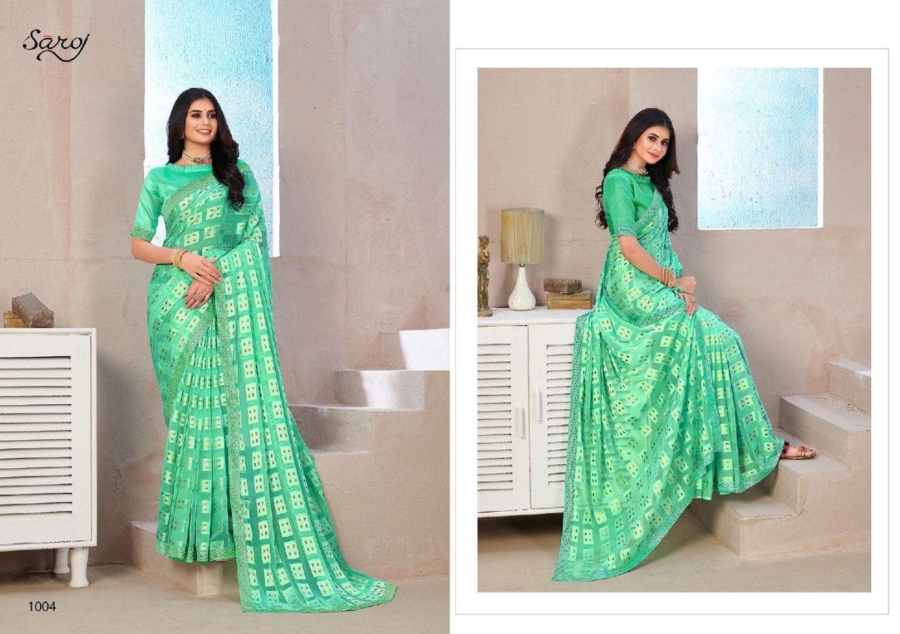 Saroj Prime Rose Casual Wear Georgette Wear Saree Collection