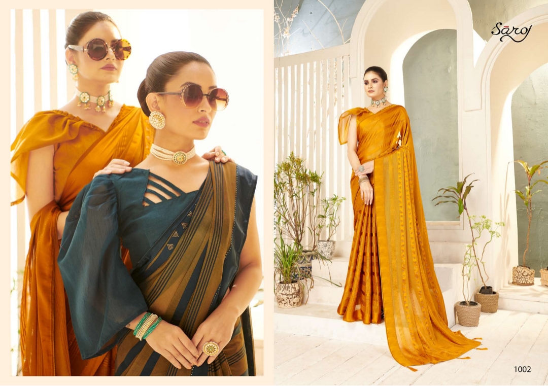 Saroj Rihana Fancy Wear Georgette Saree Collection
