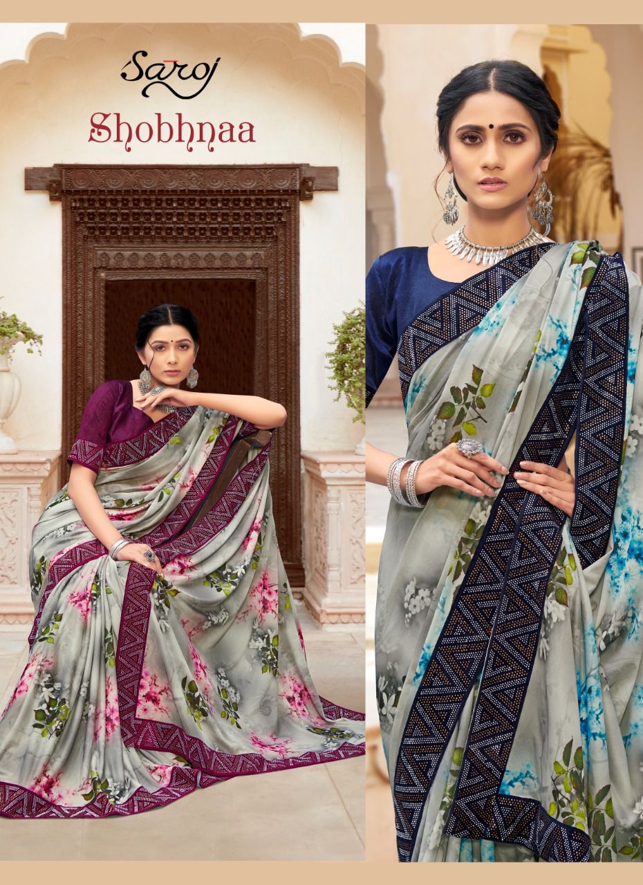 Saroj Shobhanaa Fancy Wear Lycra Saree Catalog