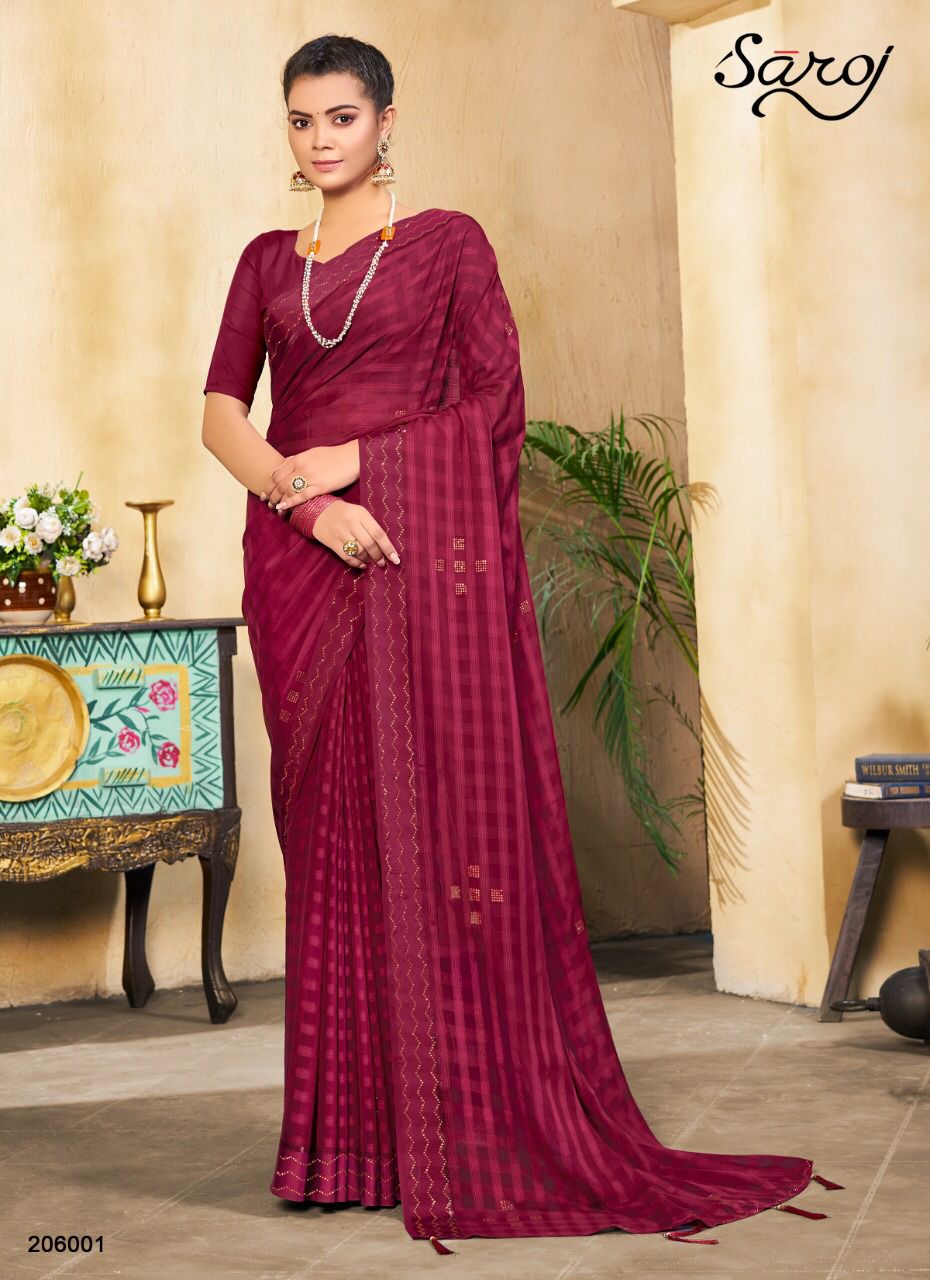 Saroj Sutra Casual Wear Georgette Saree Buy Casual Sarees For Office Wear