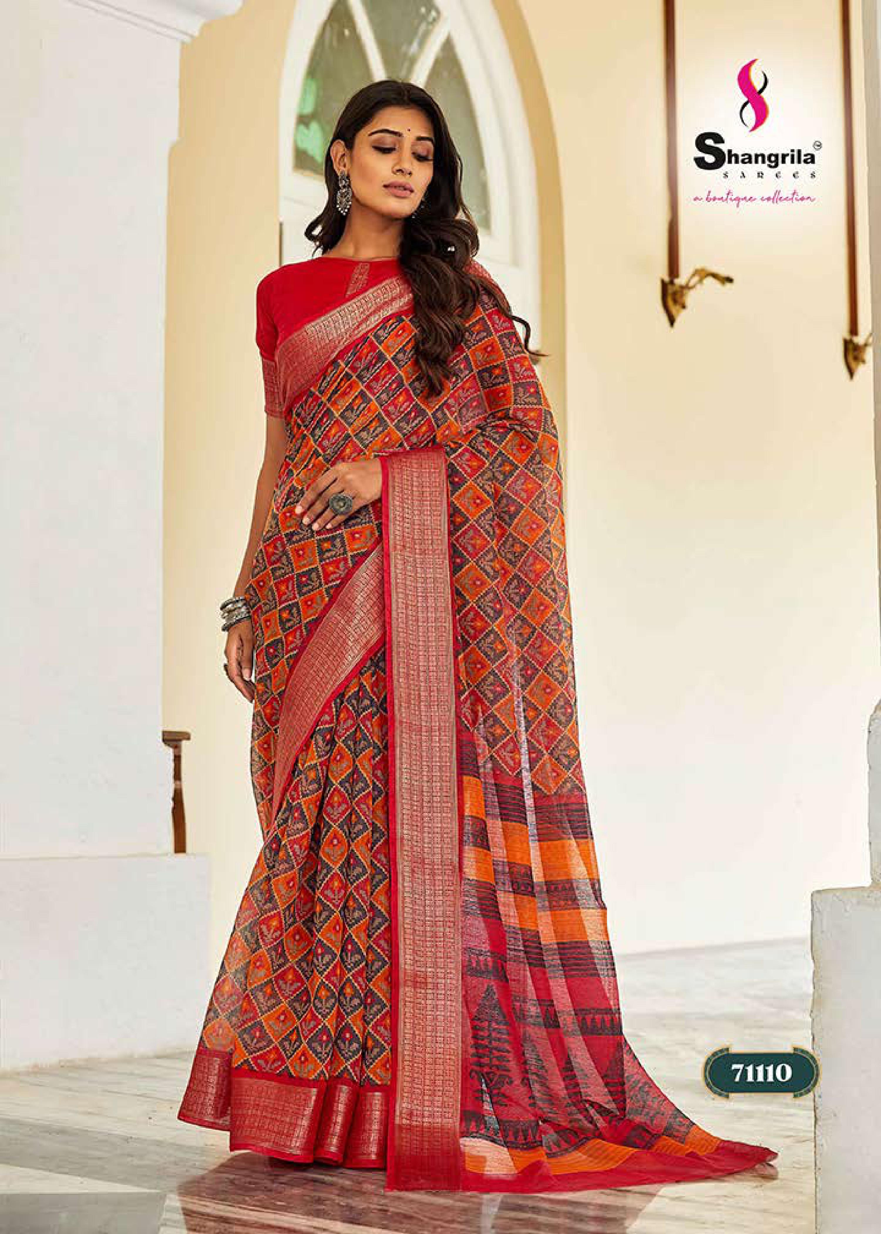 Shangrila Kanjivaram Silk Jacquard Festive Wear Saree Catalog