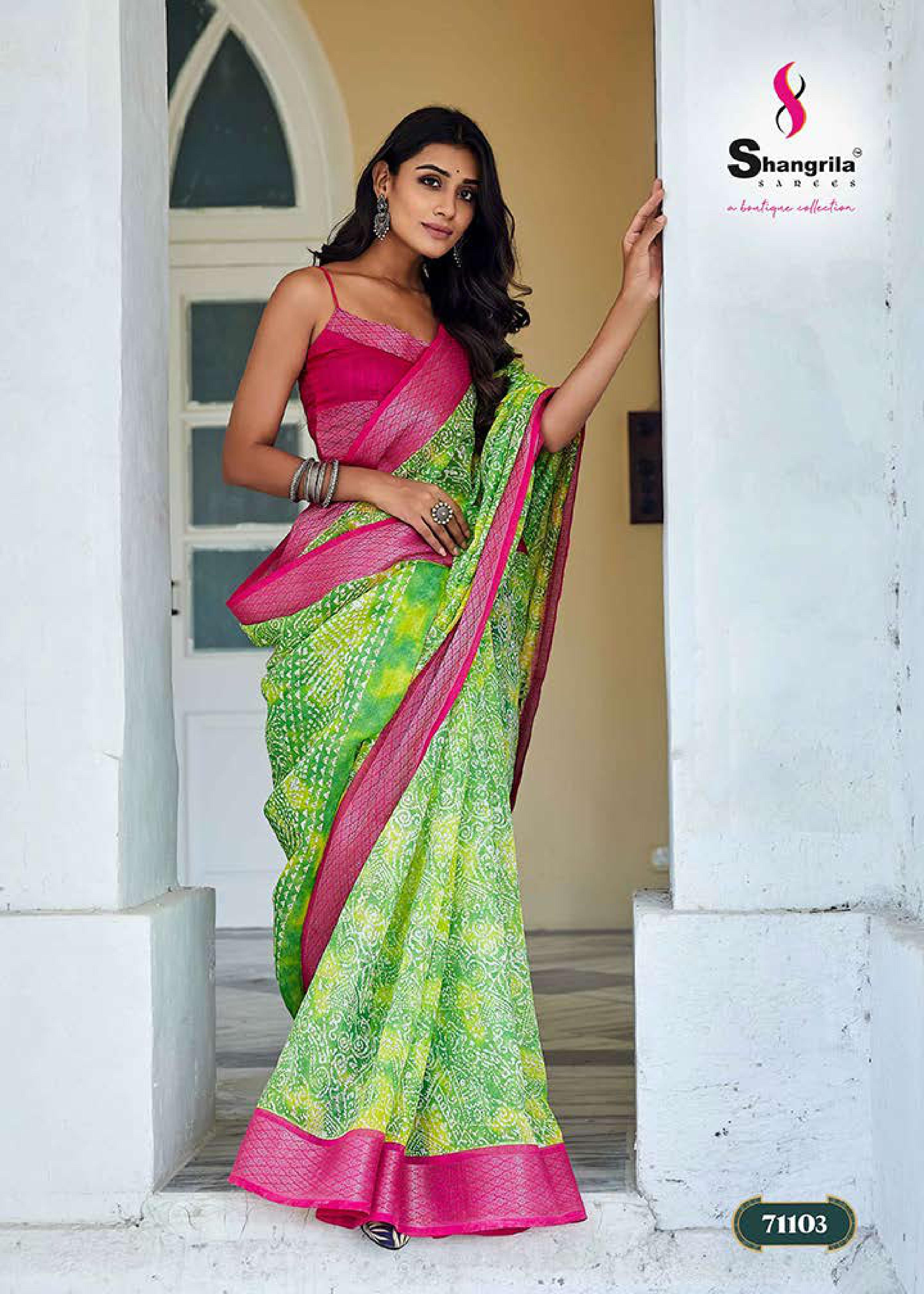 Shangrila Kanjivaram Silk Jacquard Festive Wear Saree Catalog
