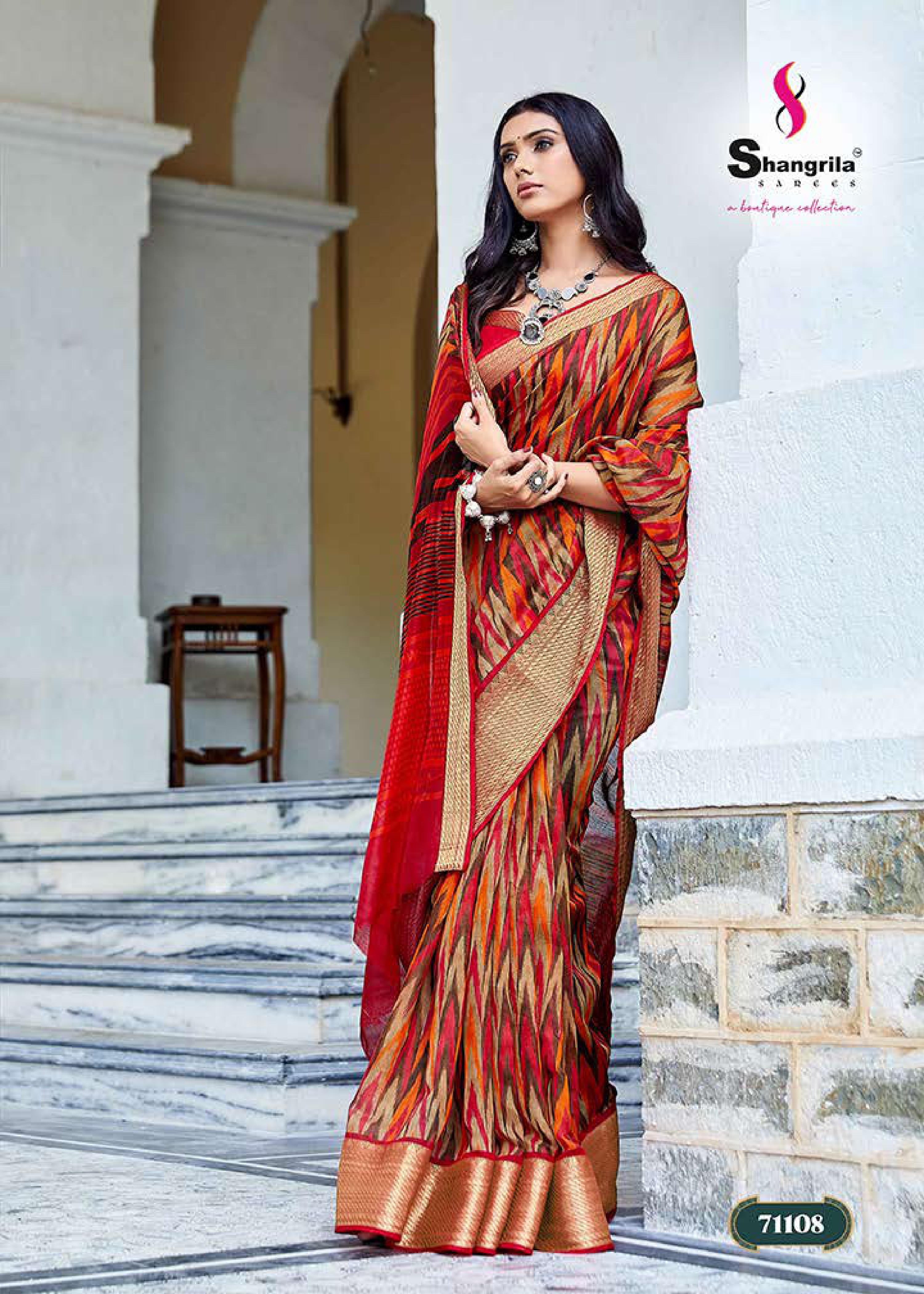 Shangrila Kanjivaram Silk Jacquard Festive Wear Saree Catalog
