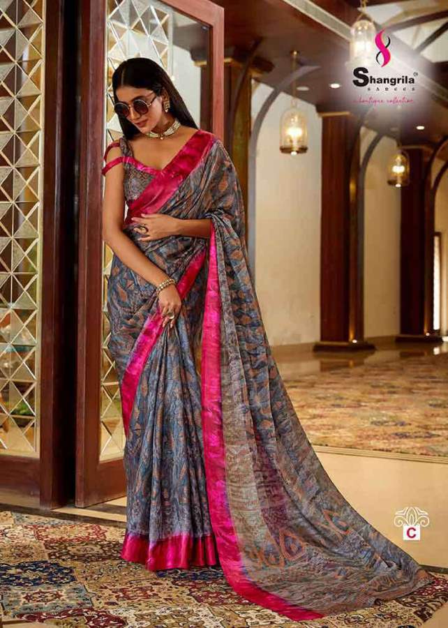 Shangrila Kashish Brasso  Vol 7 Fancy Wear Saree Catalog
