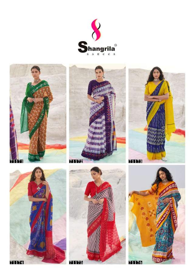 Shangrila Mulmul Cotton  Vol 6 Printed Handloom Saree Catalog