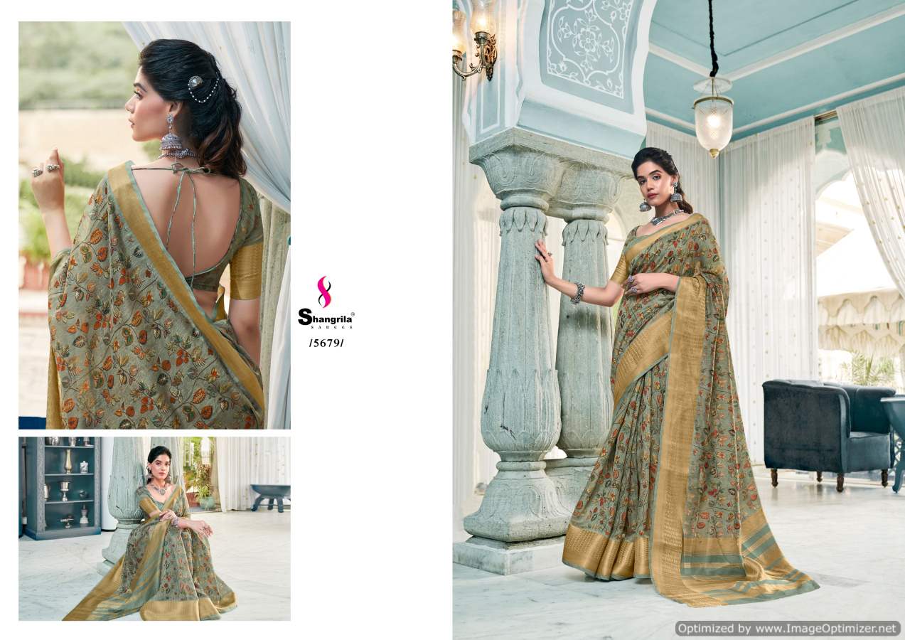 Shangrila Niharika Digital  Vol 2 Fancy Wear Linen Saree Catalog