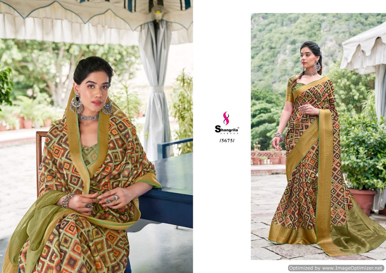 Shangrila Niharika Digital  Vol 2 Fancy Wear Linen Saree Catalog
