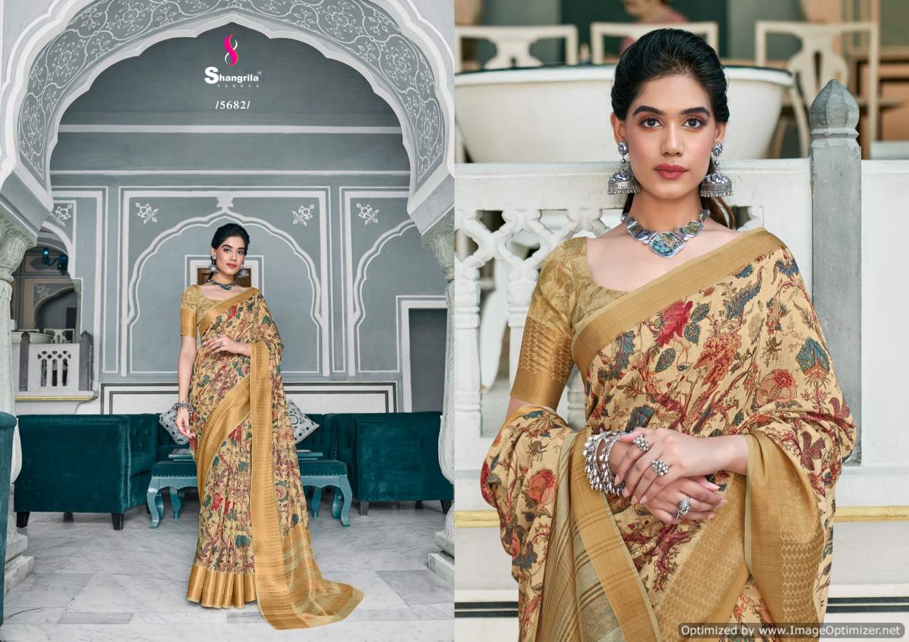 Shangrila Niharika Digital  Vol 2 Fancy Wear Linen Saree Catalog