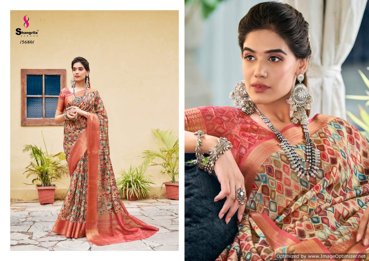 Shangrila Niharika Digital  Vol 2 Fancy Wear Linen Saree Catalog