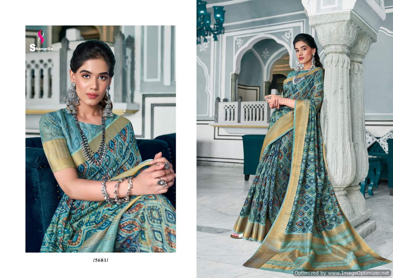 Shangrila Niharika Digital  Vol 2 Fancy Wear Linen Saree Catalog