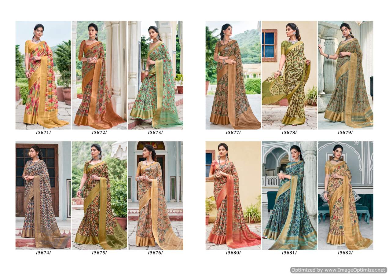 Shangrila Niharika Digital  Vol 2 Fancy Wear Linen Saree Catalog