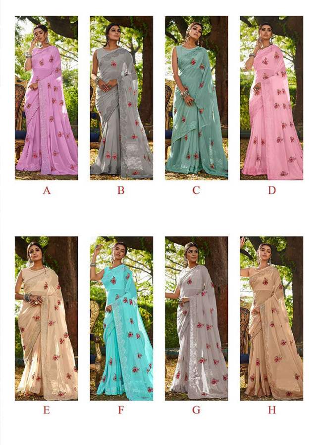 Shangrila Nikhar Casual Wear Georgette Saree Catalog