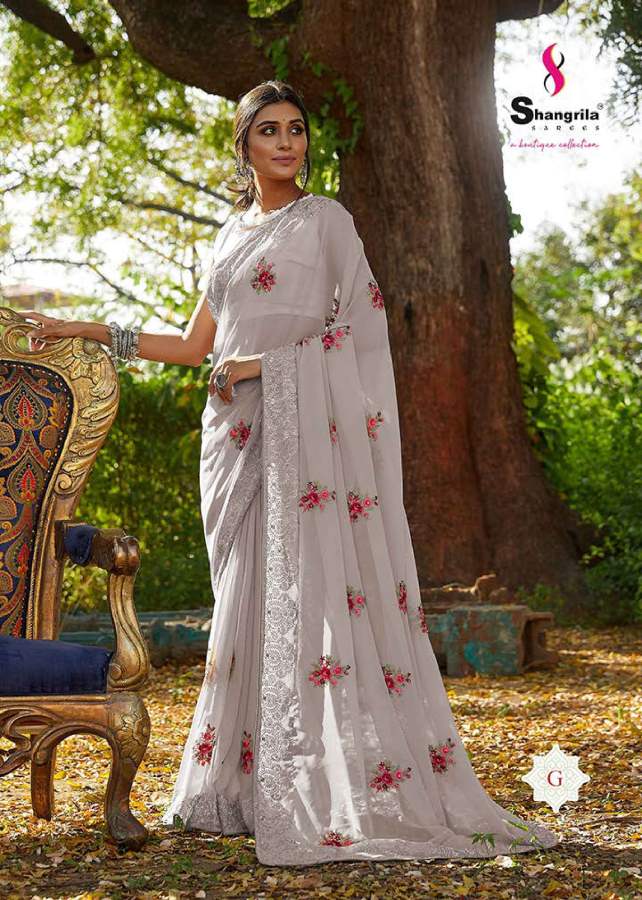Shangrila Nikhar Casual Wear Georgette Saree Catalog