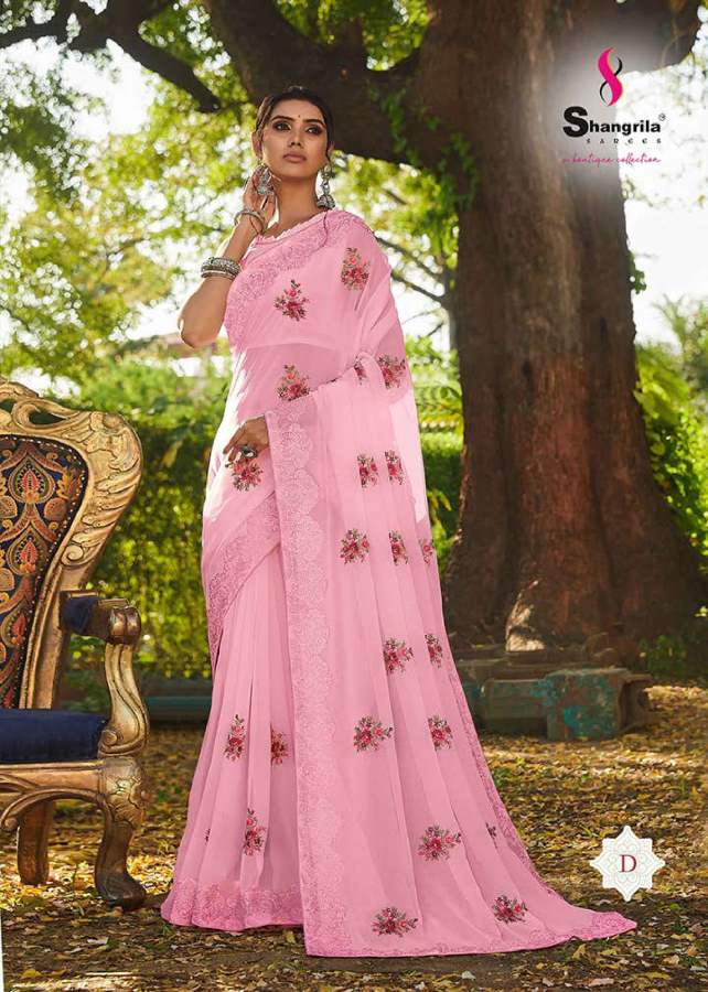 Shangrila Nikhar Casual Wear Georgette Saree Catalog