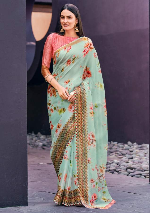 Shangrila Rosey Organza Vol  3 Digital Printed Saree  Buy Digital Printed Sarees At Best Rat