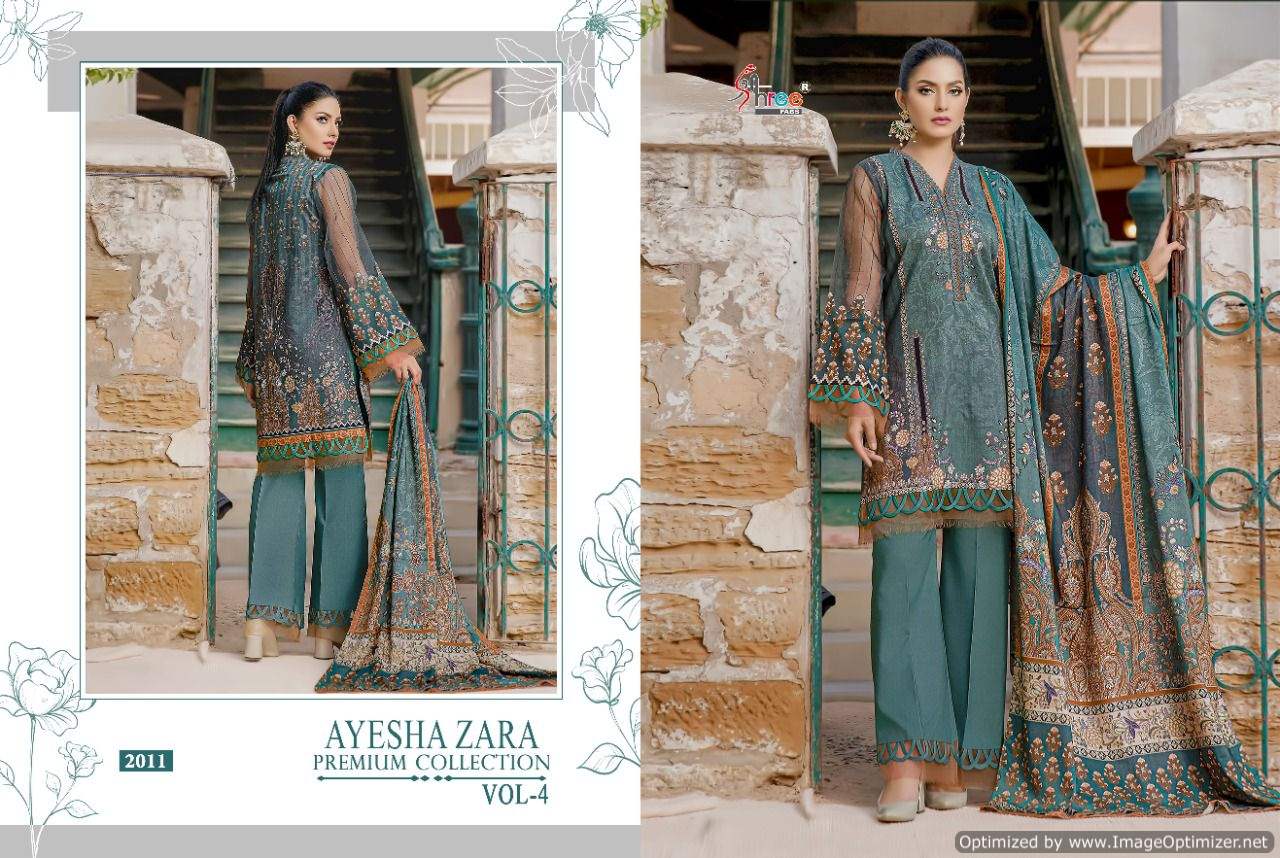 Shree Ayesha Zara Premium Collection Vol  4 Pakistani Salwar Suits Catalog