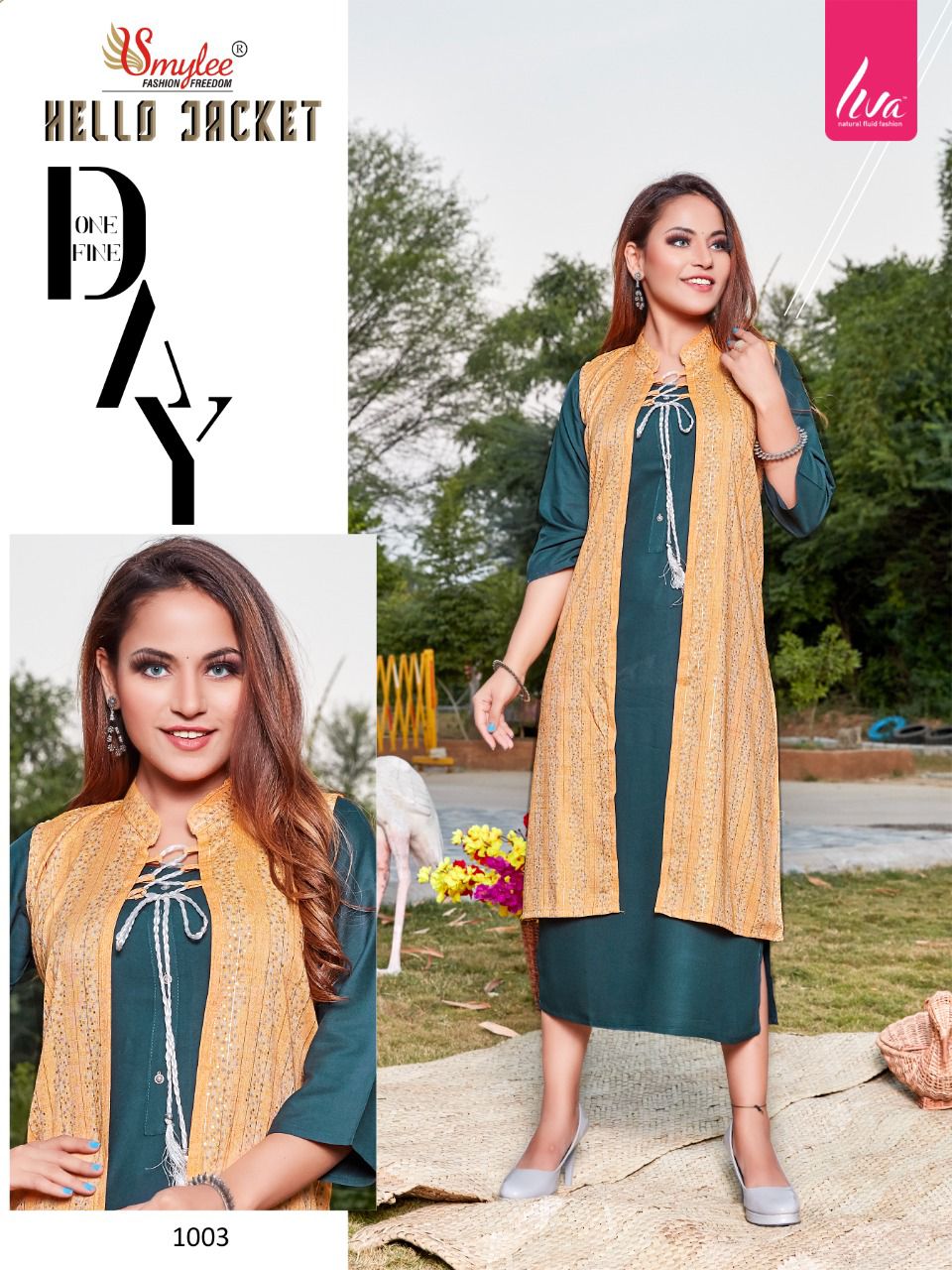 Smylee Hello Jacket Designer Kurti With Jacket Catalog