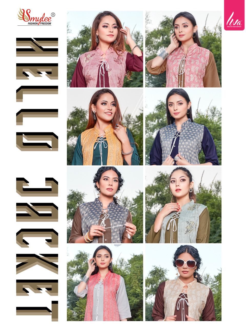 Smylee Hello Jacket Designer Kurti With Jacket Catalog