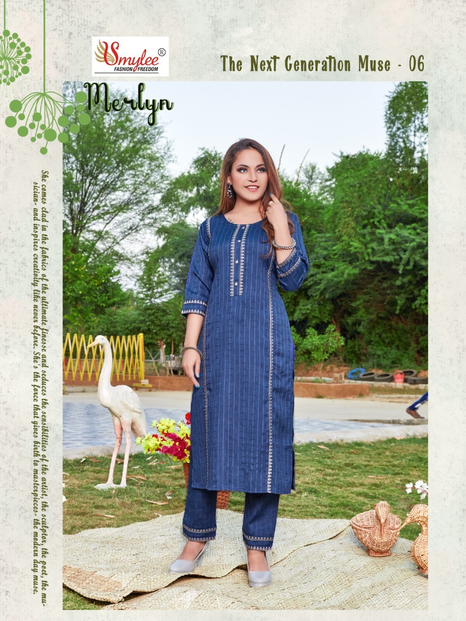 Smylee Nisha Rayon Embroidery Designer Kurti Collection: Textilecatalog