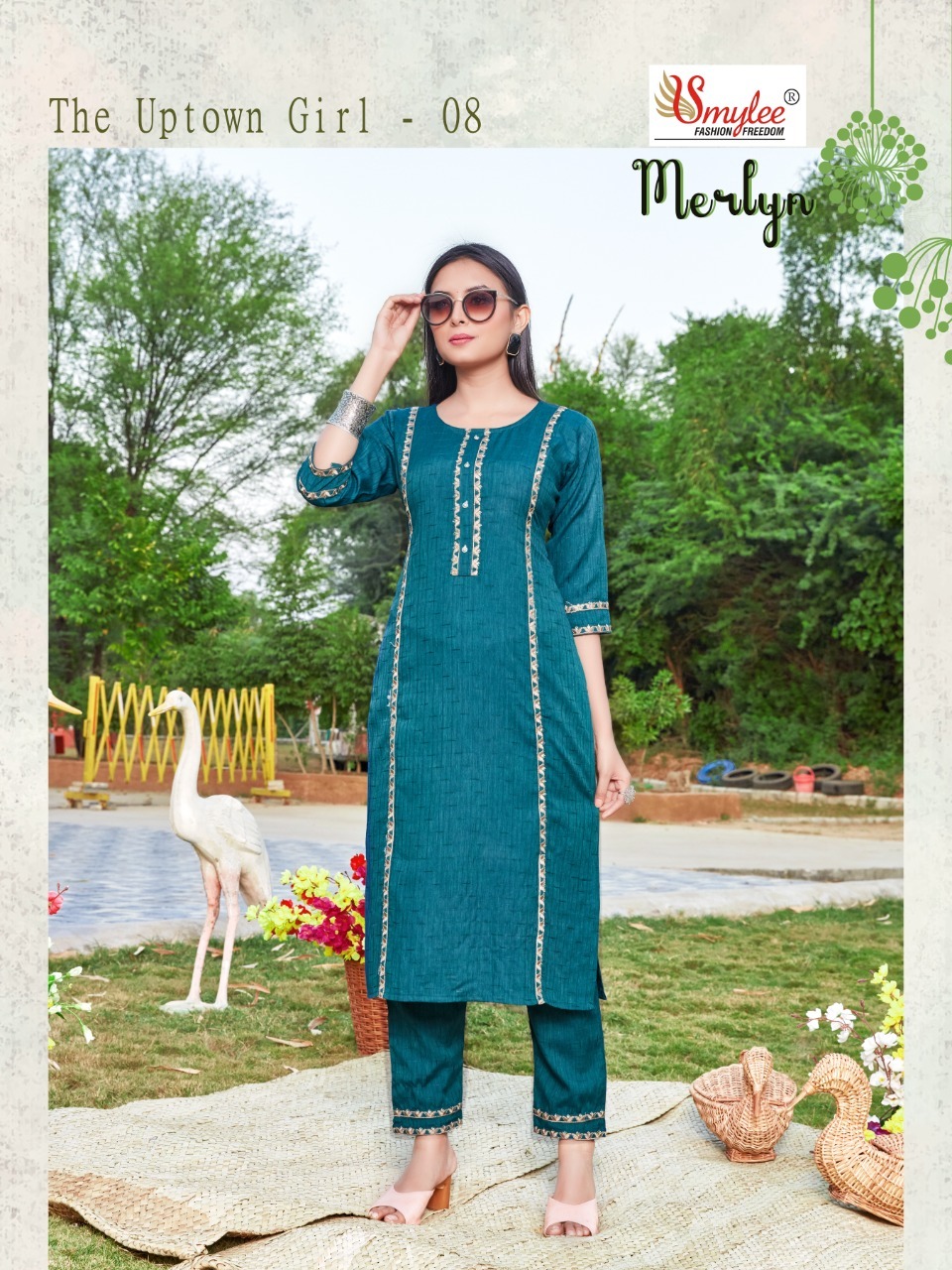 New Embroidered Sky Blue Readymade Kurta Kurti For Women & Girls Fashion  Tunics | eBay