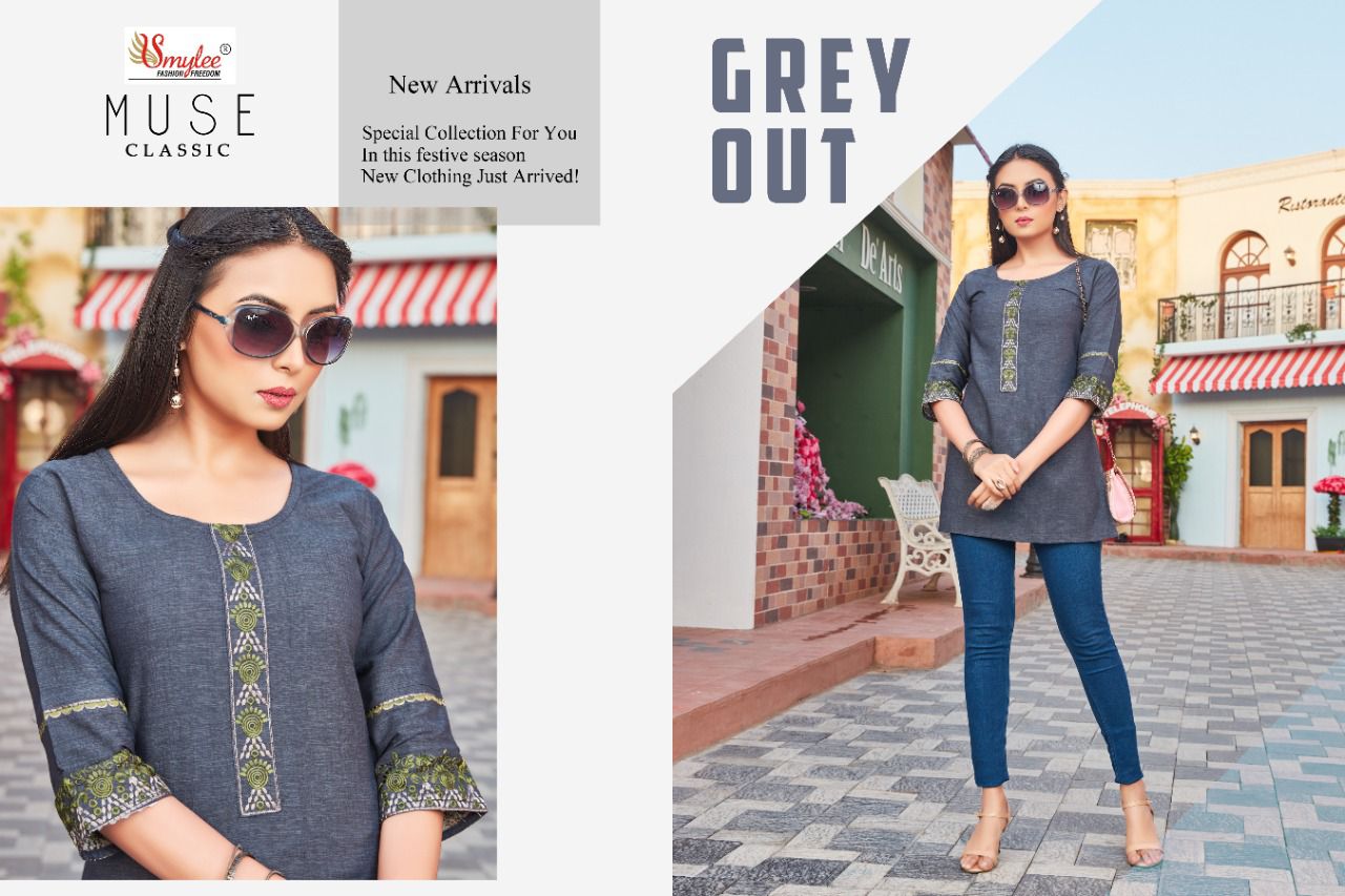 Smylee Muse Classic Rayon Short Kurti For Daily Wear Catalog