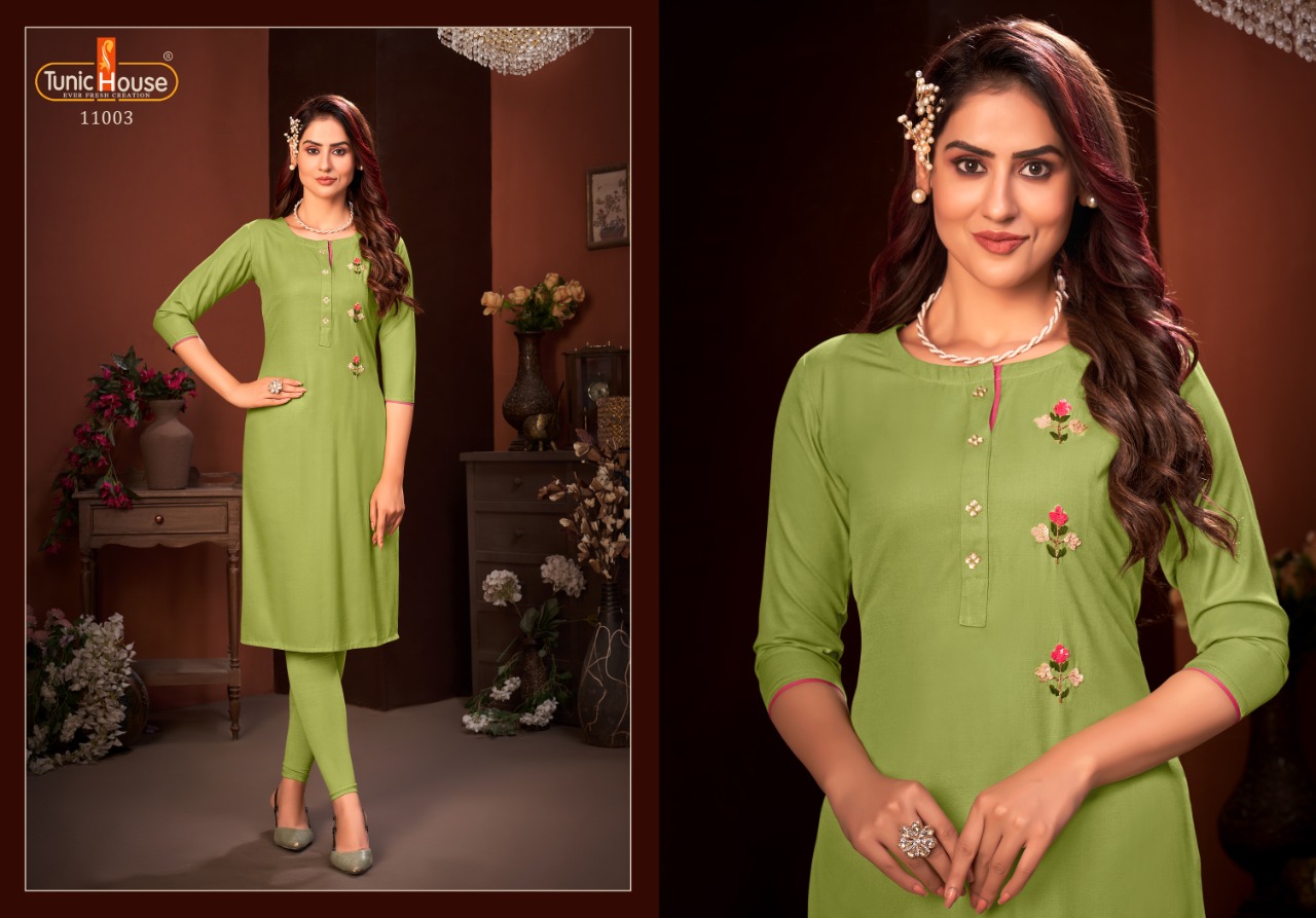 Tunic House Nitika 4 Ethnic Designer Casual Wear  Wholesale Kurti Catalog