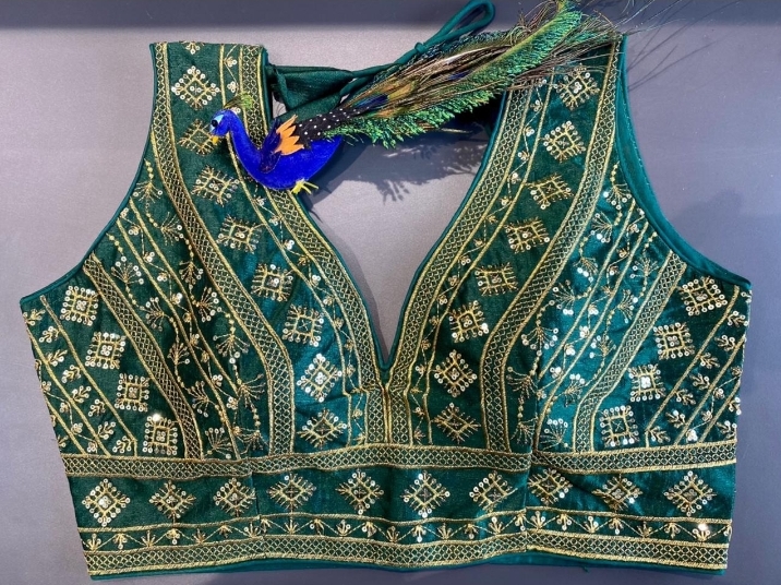 Green Color Blouse Designs Online At Best Price Buy Latest Green Blouses Designer Collection