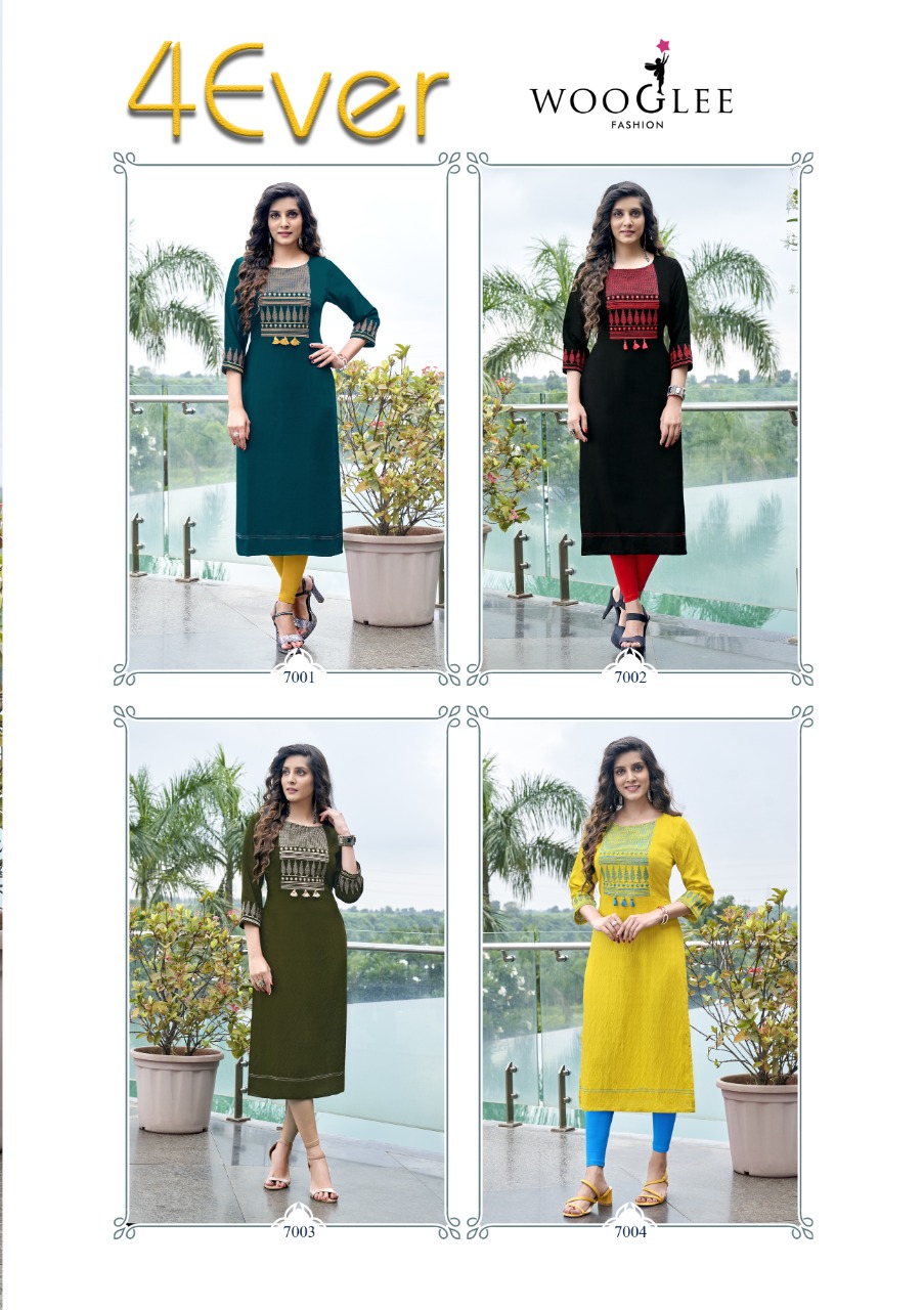 Wooglee 4ever Ethnic Wear Designer Kurti Catalog