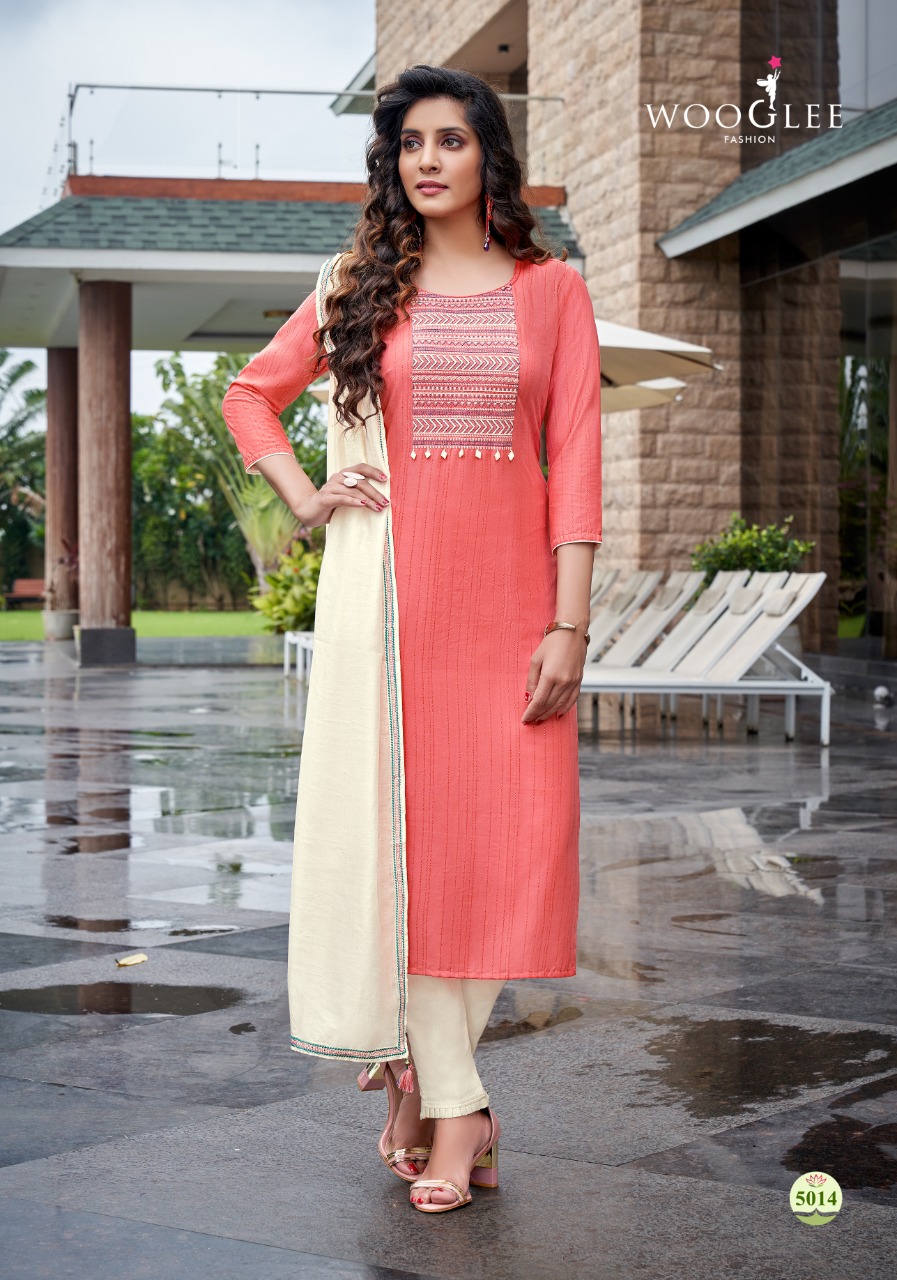 Wooglee Destiny  Vol 2 Festive Fancy Kurti With Botton And Dupatta Catalog