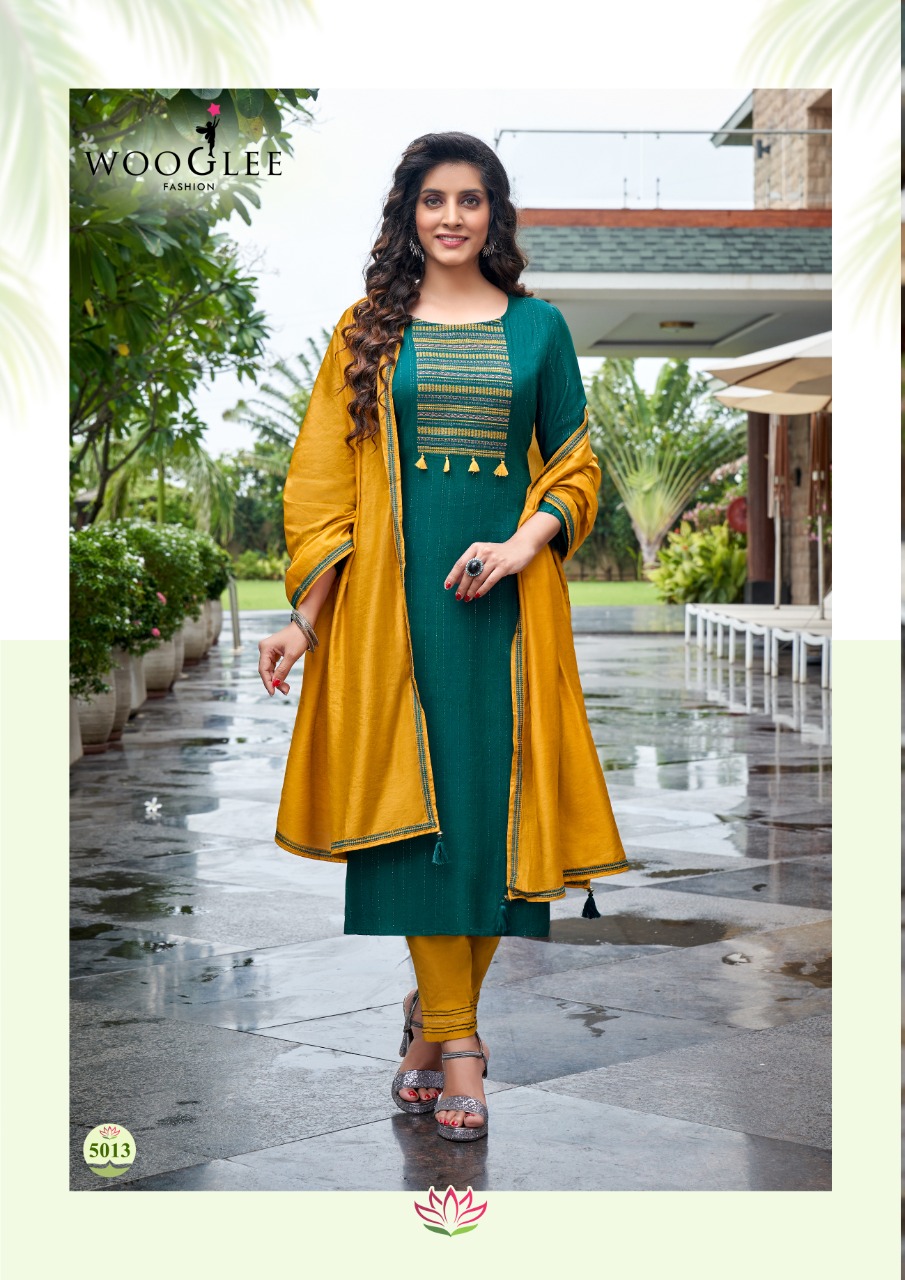 Wooglee Destiny  Vol 2 Festive Fancy Kurti With Botton And Dupatta Catalog
