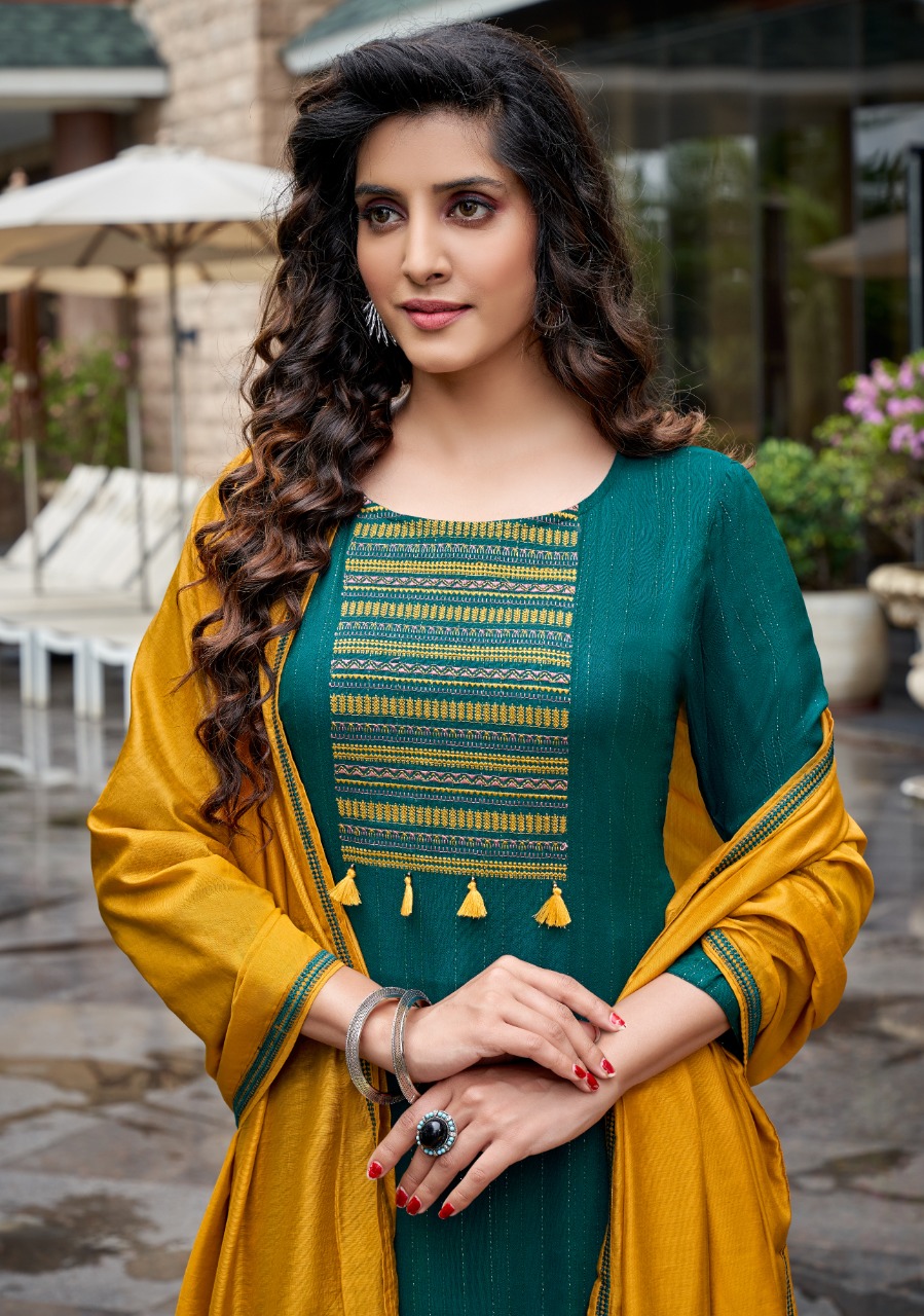 Wooglee Destiny  Vol 2 Festive Fancy Kurti With Botton And Dupatta Catalog