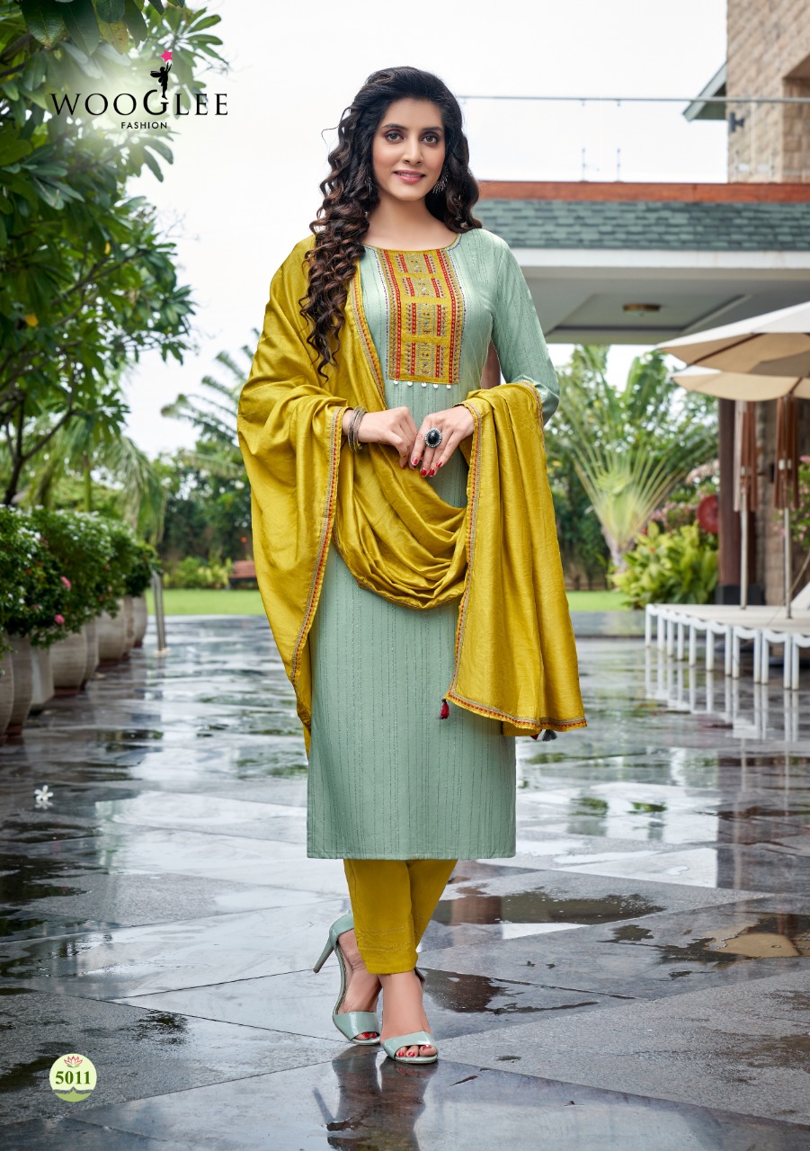 Wooglee Destiny  Vol 2 Festive Fancy Kurti With Botton And Dupatta Catalog