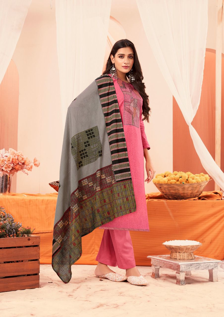 Yashika Kaantha Cambric Cotton Designer Dress Material Catalog