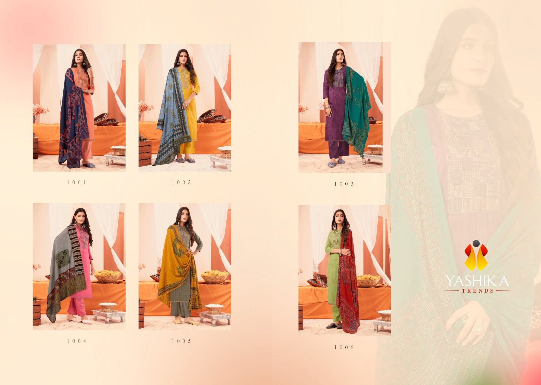 Yashika Kaantha Cambric Cotton Designer Dress Material Catalog