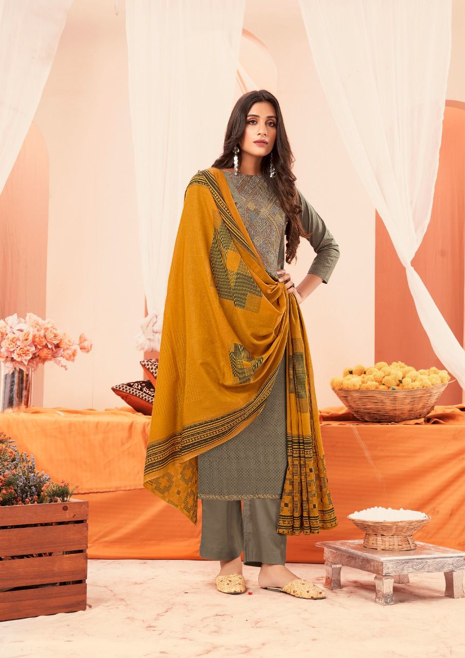 Yashika Kaantha Cambric Cotton Designer Dress Material Catalog