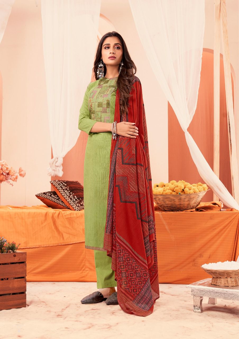 Yashika Kaantha Cambric Cotton Designer Dress Material Catalog