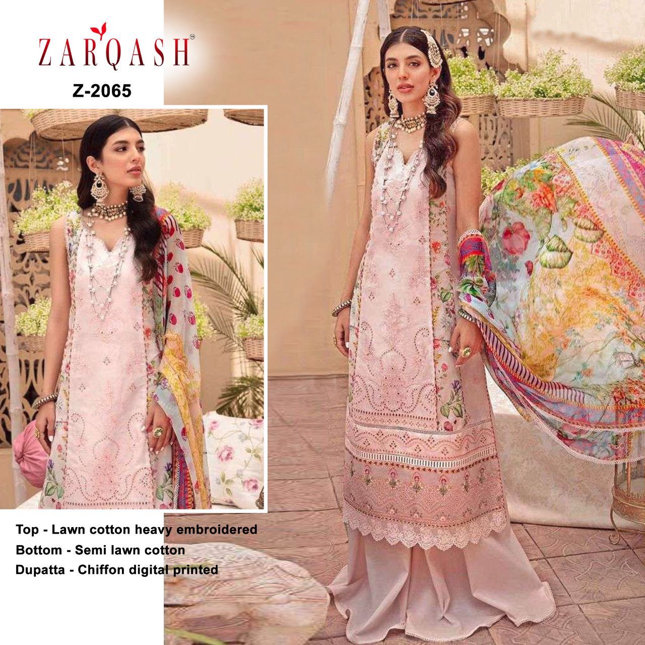 Zarqash Mah E Noor Fancy Cotton Embroidery Pakistani Salwar Suits Catalog